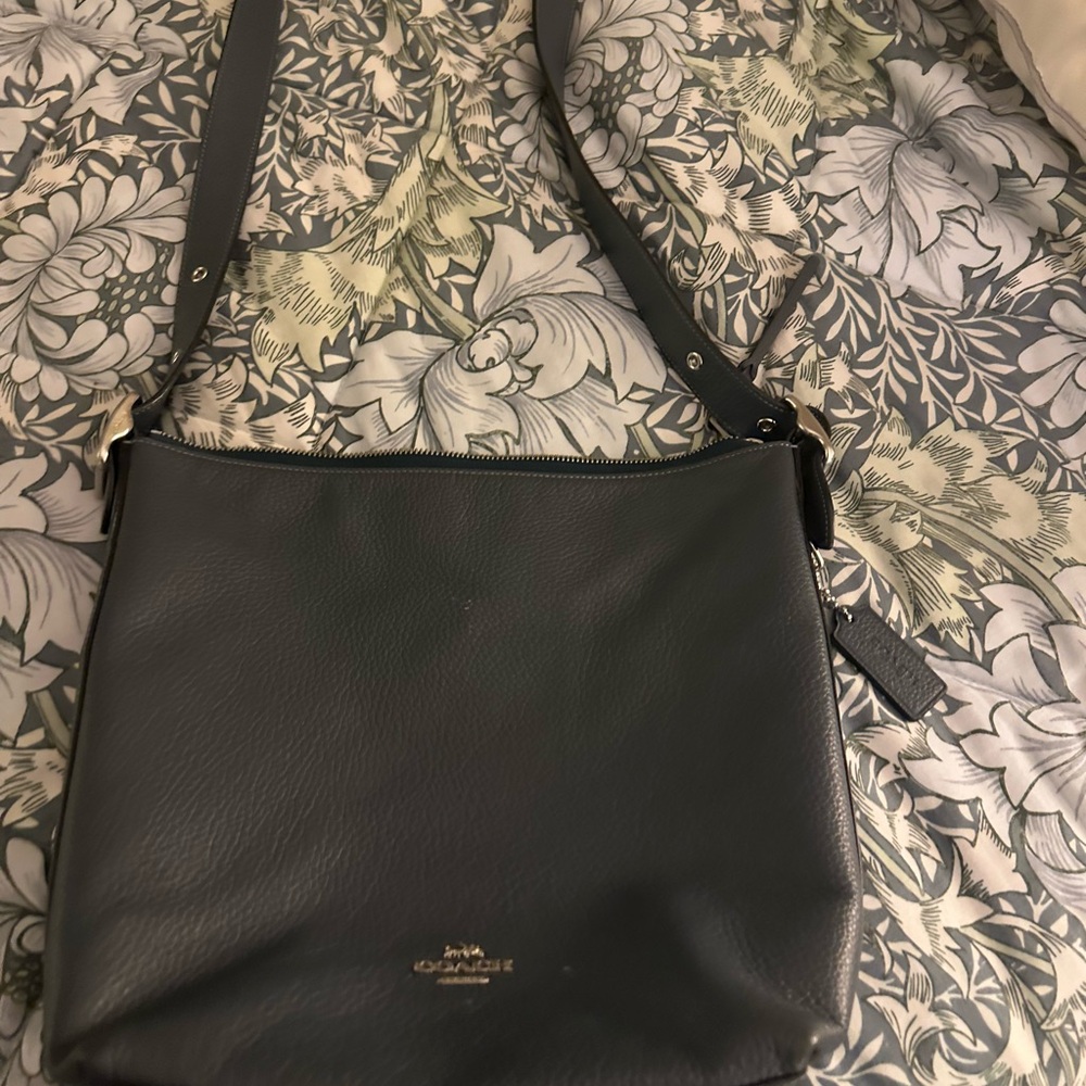 Coach Charcoal Leather Crossbody Bag